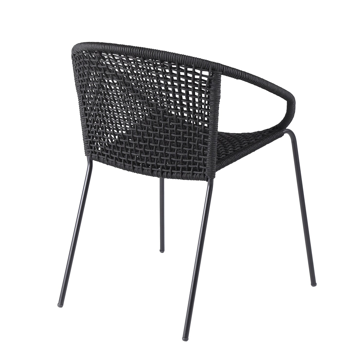 Snack Indoor/Outdoor Stackable Steel Dining Chair (Set of 2)