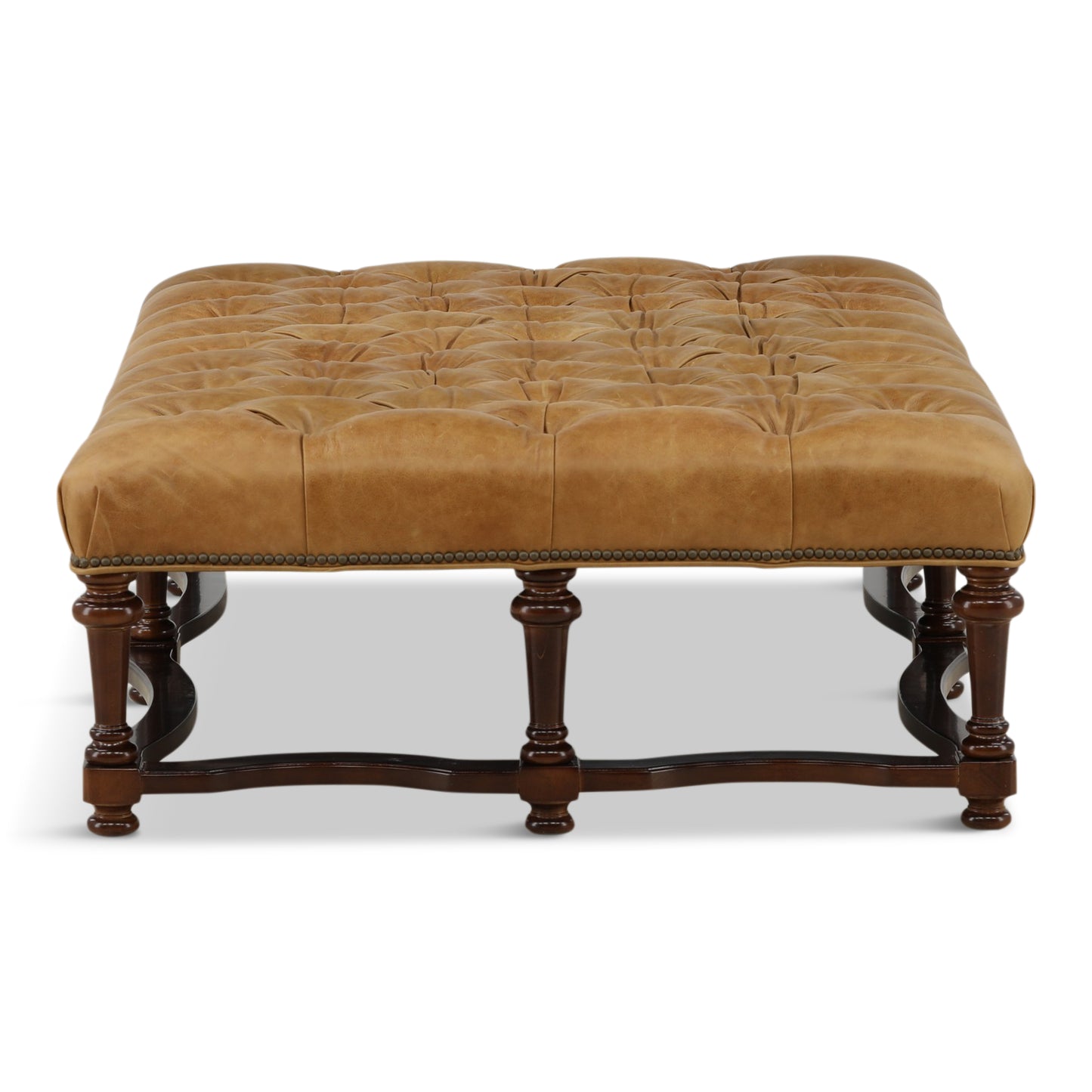 Lainey Leather Cocktail Ottoman