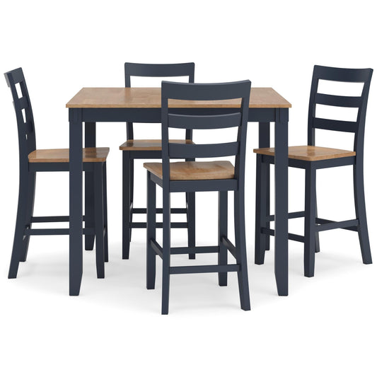 Gesthaven 5-Piece Counter Height Dining Set Blue - alternate view