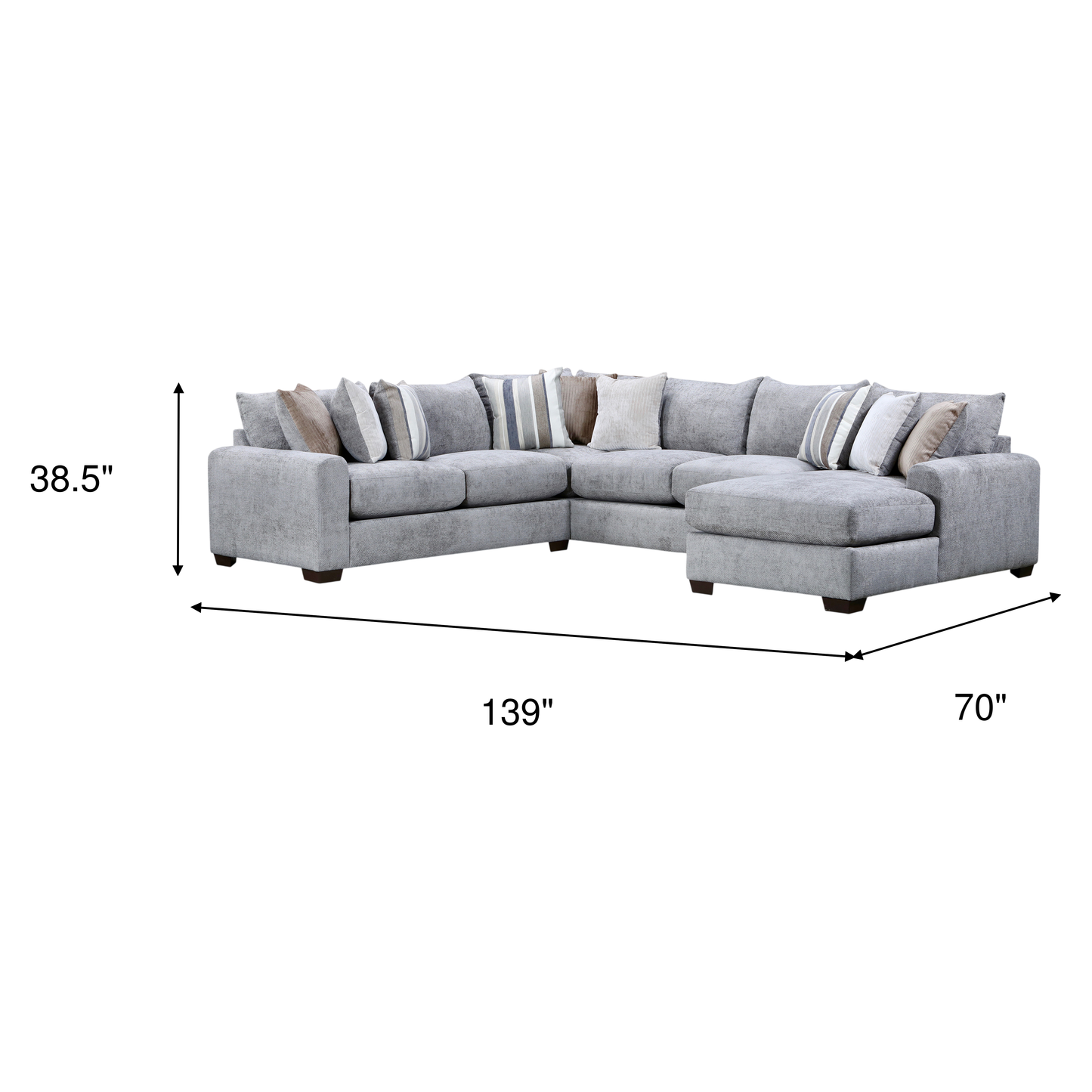 Jacqueline 3-Piece Sectional Chaise
