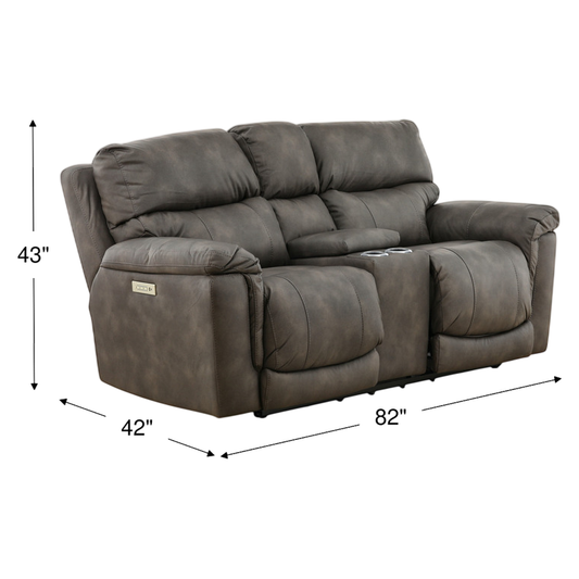 Gale Triple Power Reclining Console Loveseat - alternate view