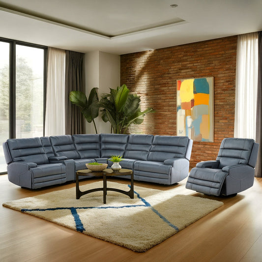 Ford 6-Piece Leather Power Reclining Sectional - alternate view