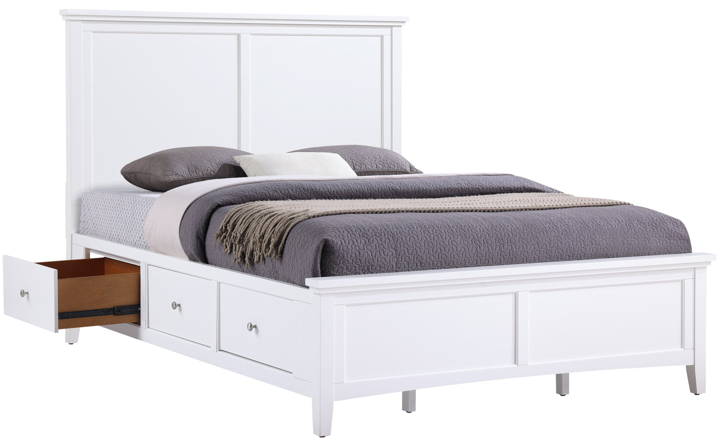 Oakley Queen Storage Bed White