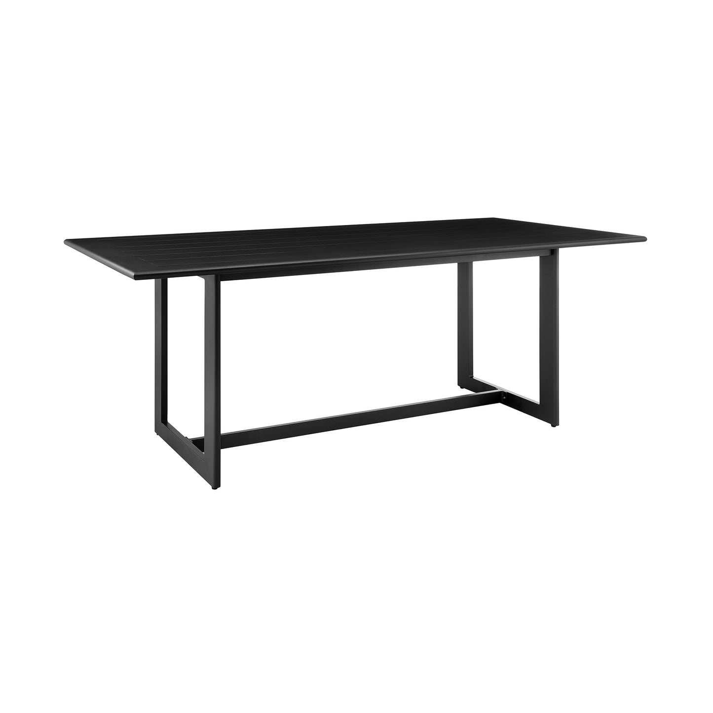 Grand Outdoor Patio 7-Piece Dining Table Set in Aluminum with Gray Cus