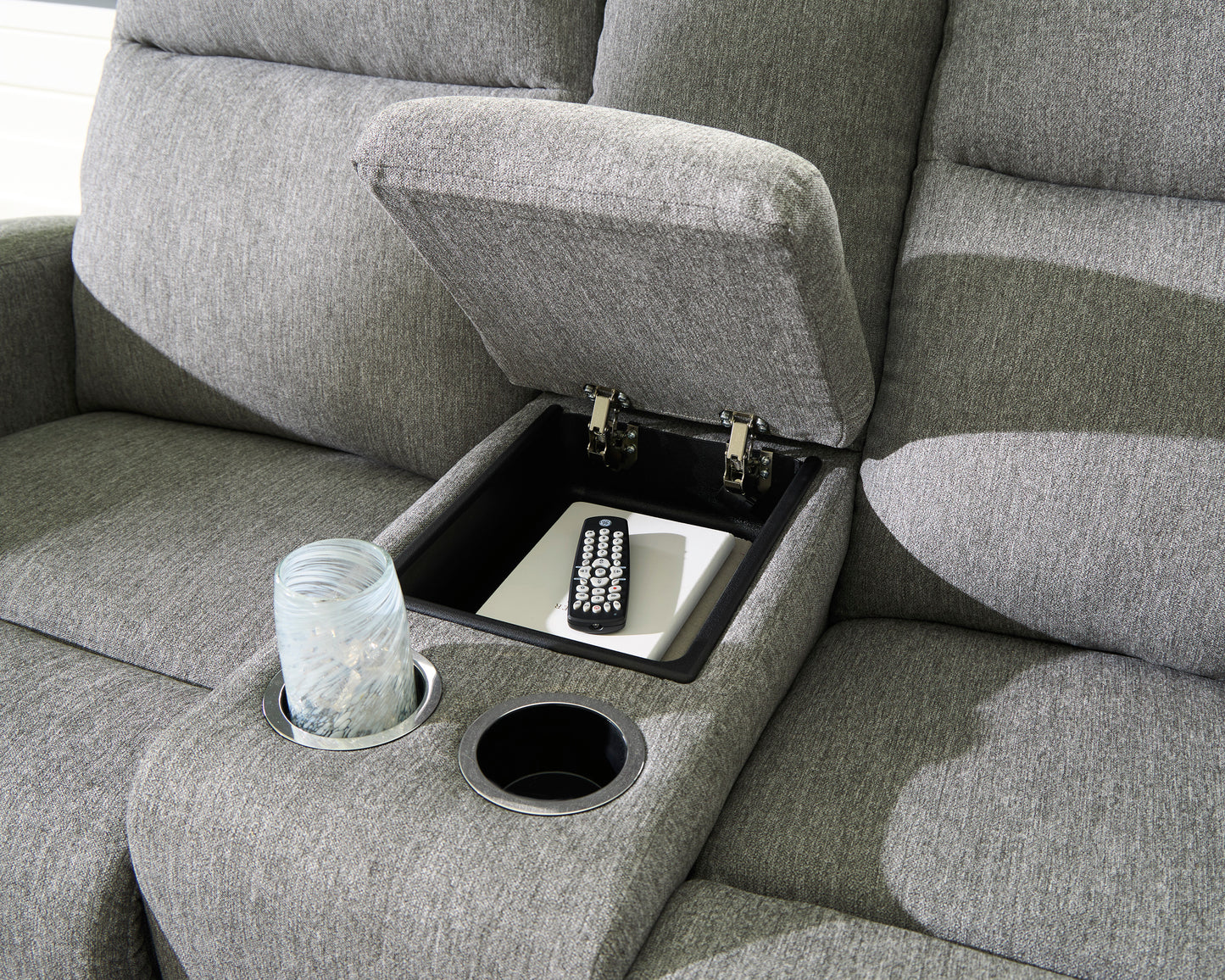 Moreau Place Double Reclining Loveseat with Console