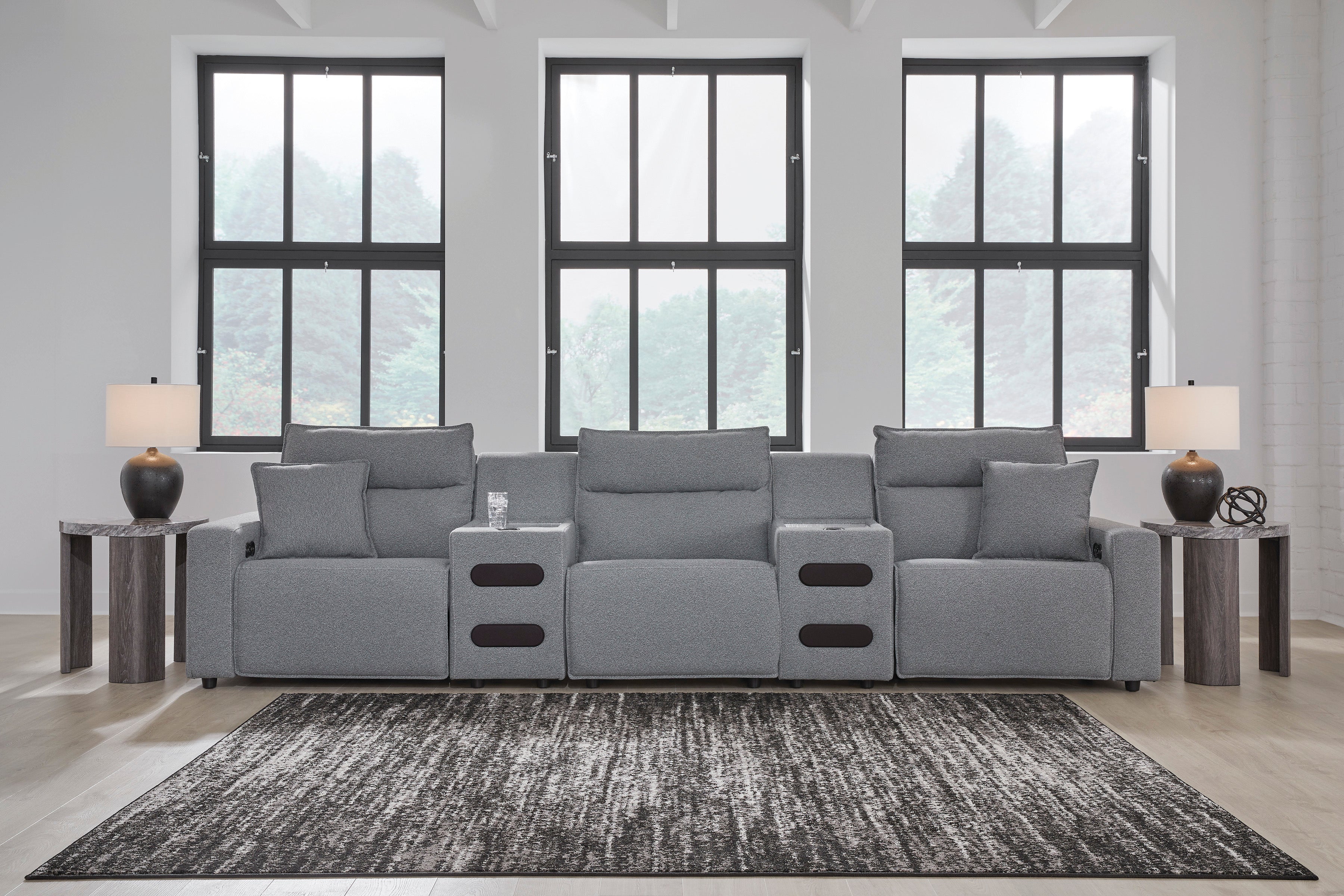 ダフタウン GM Connoisseurs Choice ModMax II 5-Piece Power Reclining Sectional with Audio Consoles