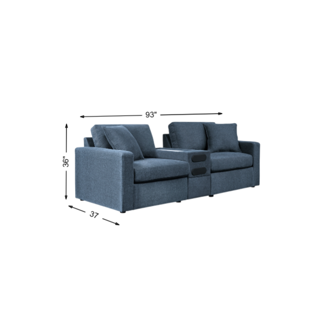Modmax 3-Piece Loveseat with Audio Console