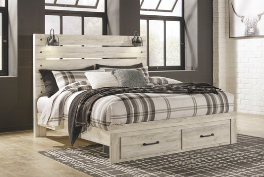 Cambeck King Panel Bed with 2 Storage Drawers - alternate view
