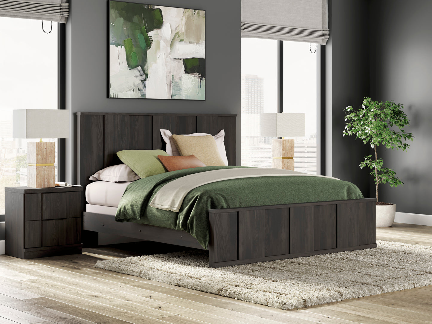 Jadiston Panel Bed King