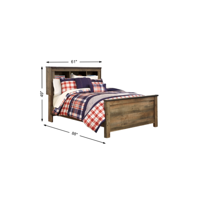 Trinell Full Bookcase Panel Bed