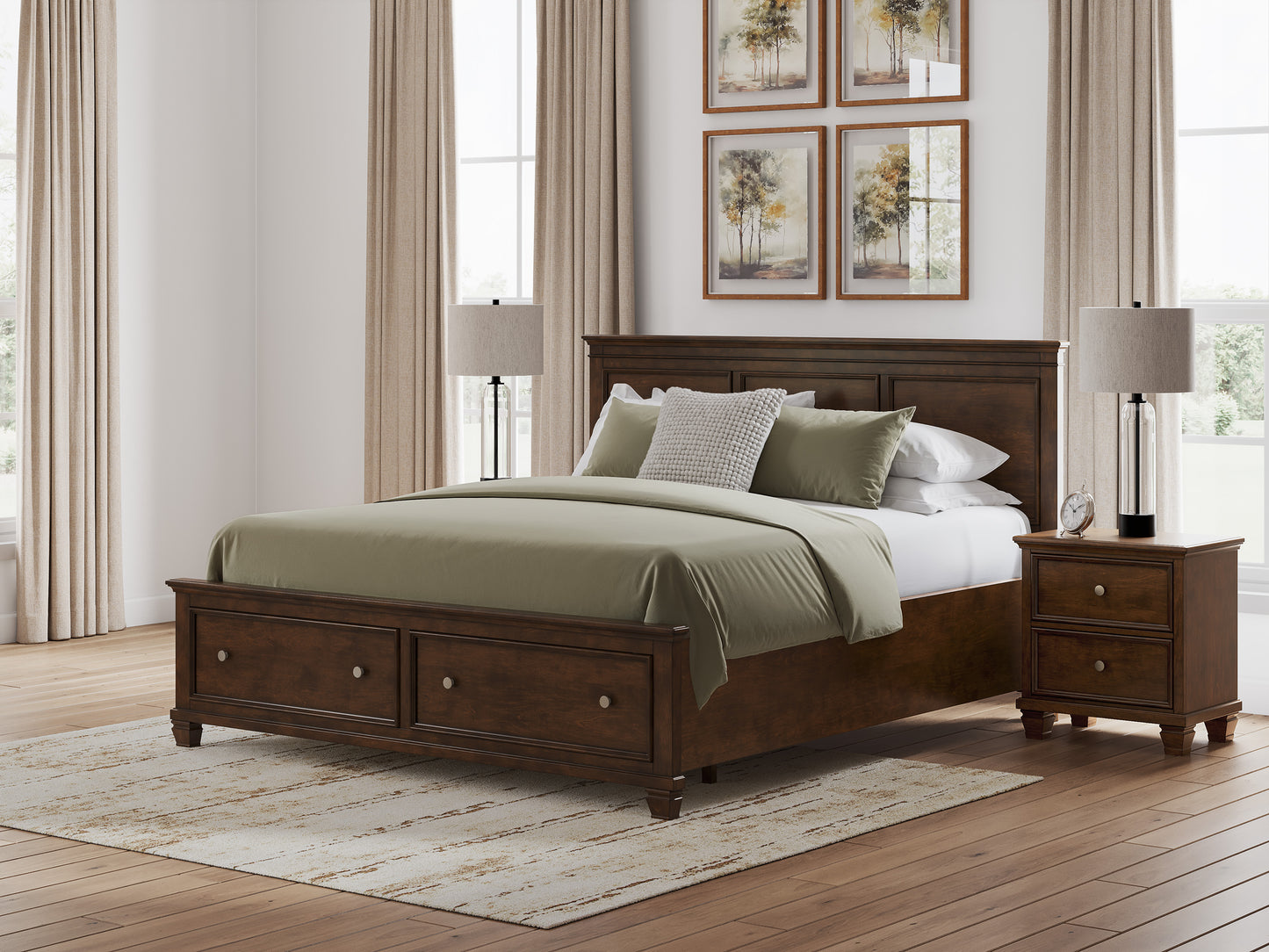 Danabrin Panel Storage Bed