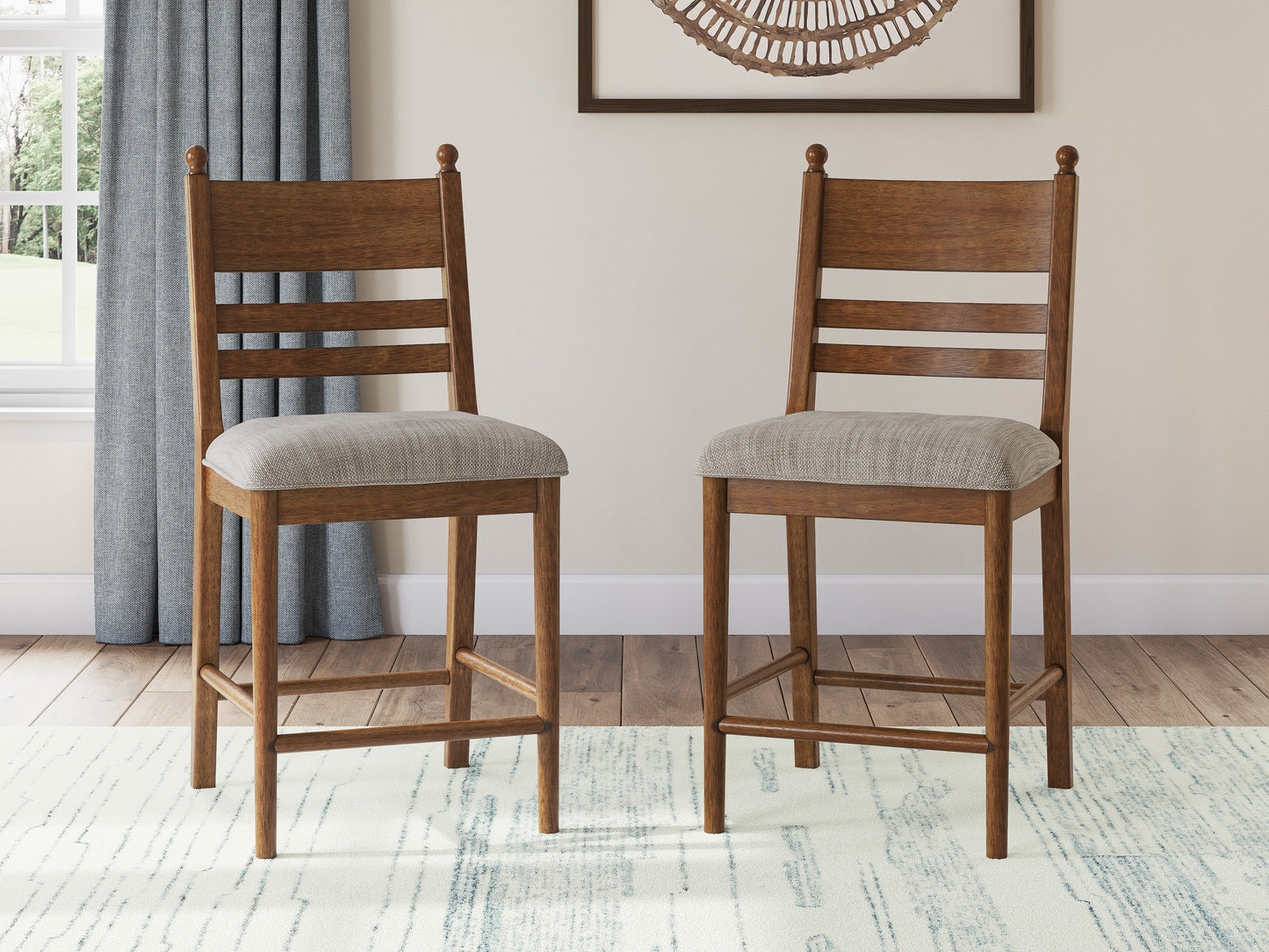 Chadworth Counter Height Upholstered Barstool (Set of 2)