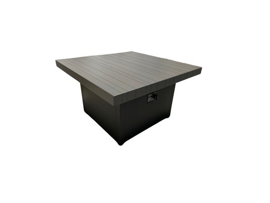 Holt 42" Square Outdoor Patio Firepit Table Black - alternate view