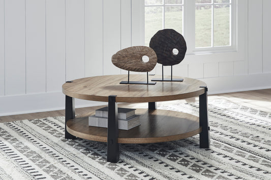 Ridgester Round Coffee Table - alternate view