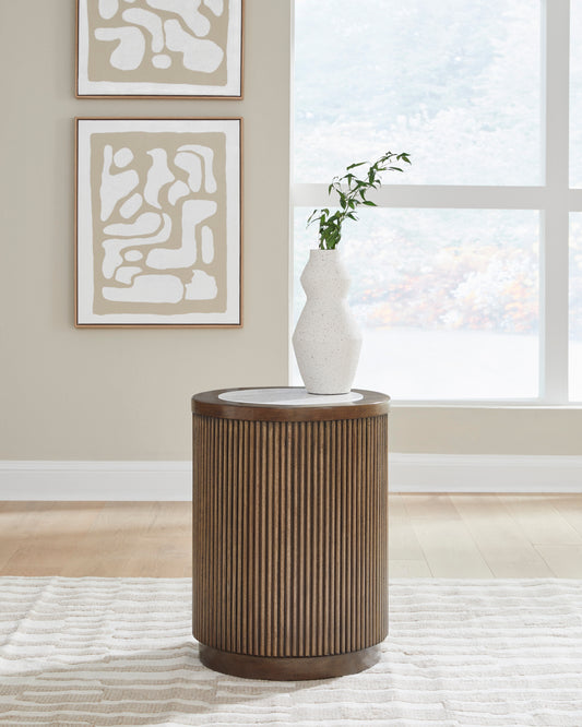 Ashley Hadonna Round End Table - alternate view