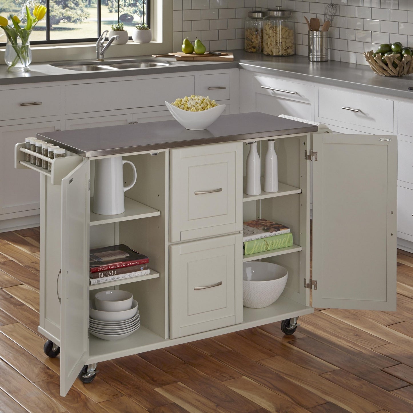Dolly Madison 2 Drawer Kitchen Cart