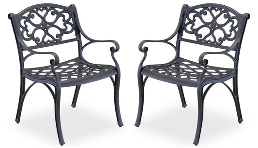 Sanibel Outdoor Chair Pair Black - alternate view