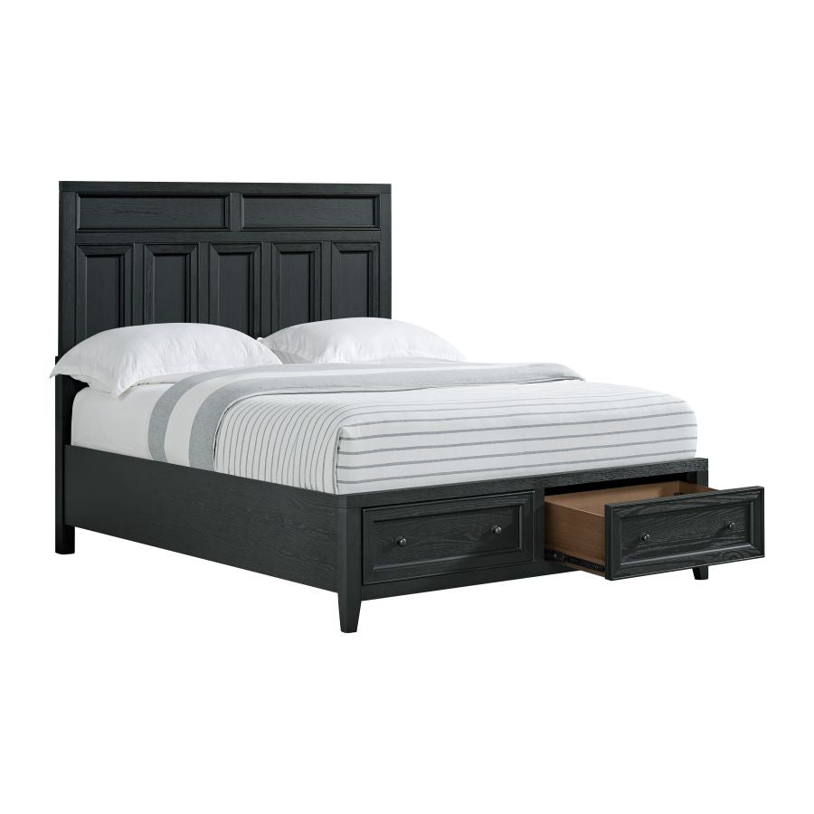 Reed King Storage Bed-Black