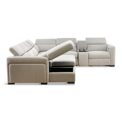 Tuscany 6-Piece Power Reclining Left-Facing Sectional Chaise