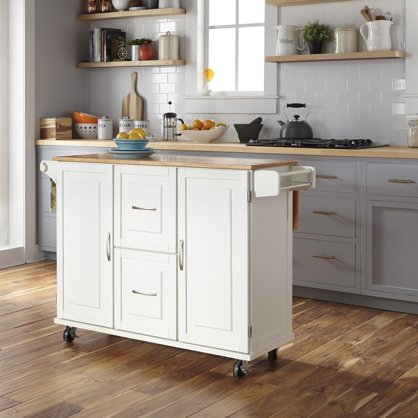 Dolly Madison 2 Drawer Kitchen Cart