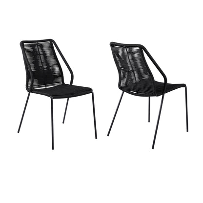 Clip Indoor Outdoor Stackable Dining Chair (Set of 2)