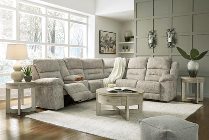 Family Den 3-Piece Power Reclining Sectional with Console