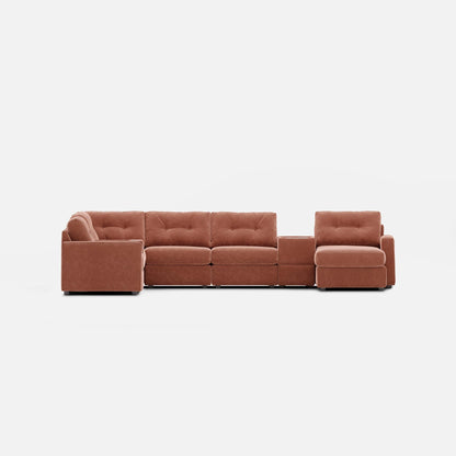 Modular One 8-Piece Sectional Cantaloupe Right-Facing