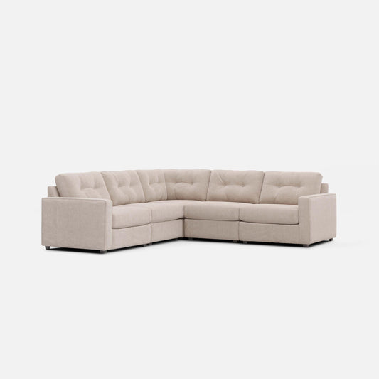 Modular One 5-Piece Sectional Stone