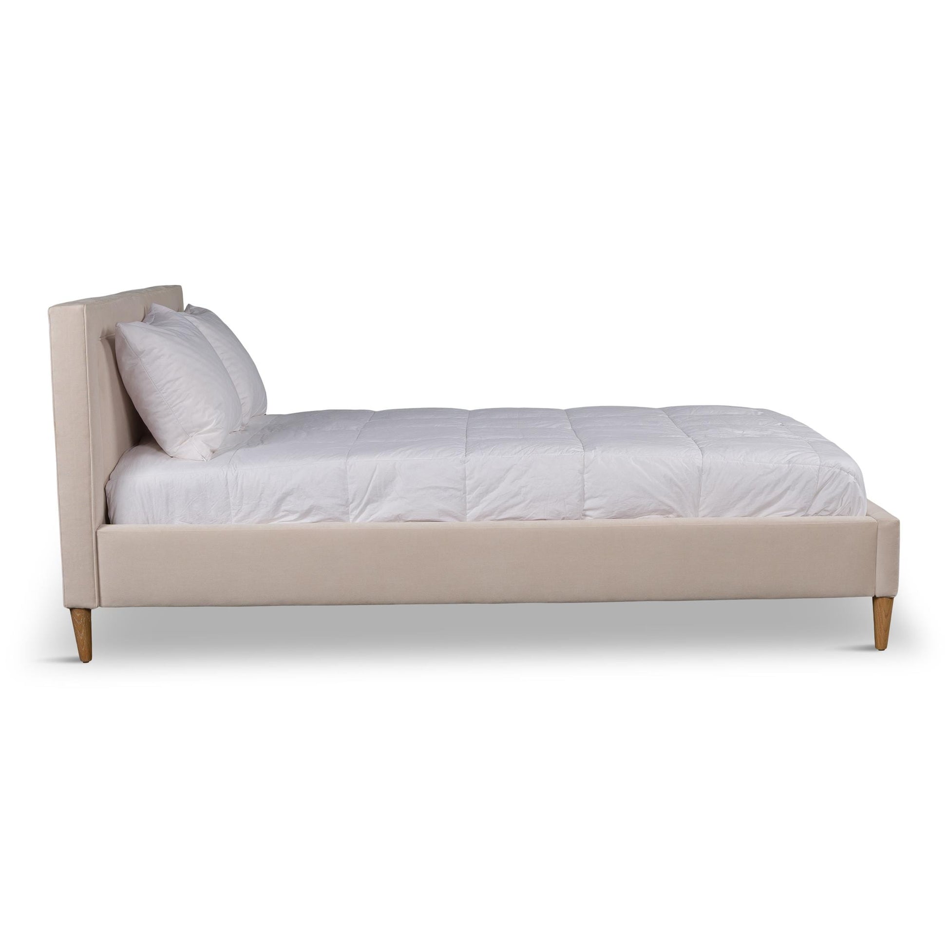 Modern Stratus Queen Square Upholstered Bed