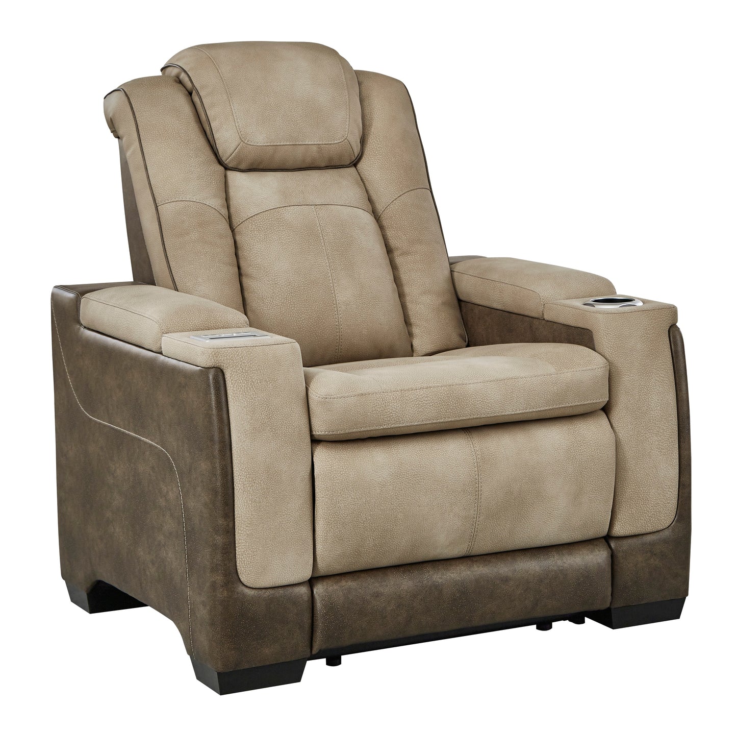 Next-Gen DuraPella Performance Fabric Dual Power Recliner with Hidden Storage Sand
