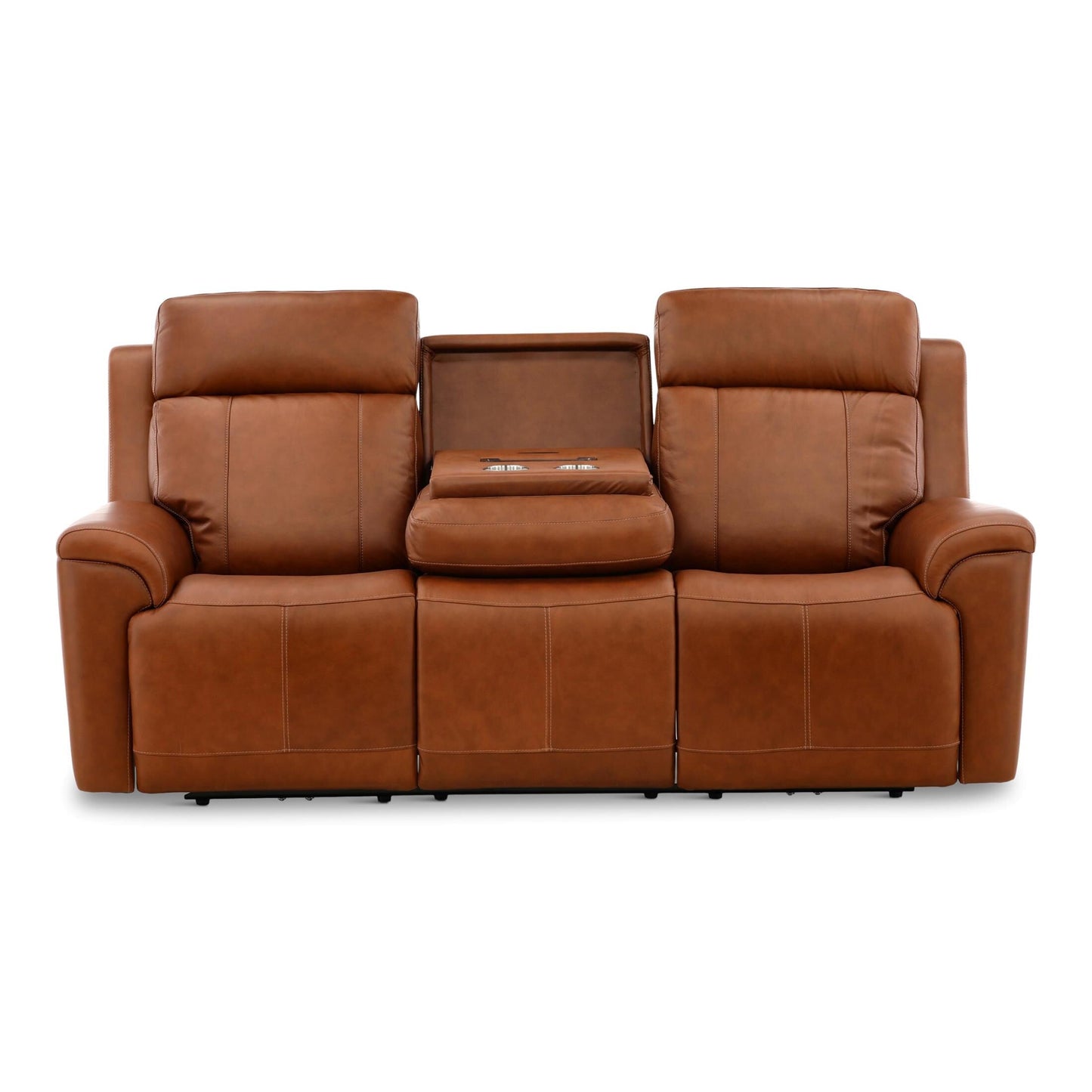 Adrian Leather Power Sofa with Drop Down Table