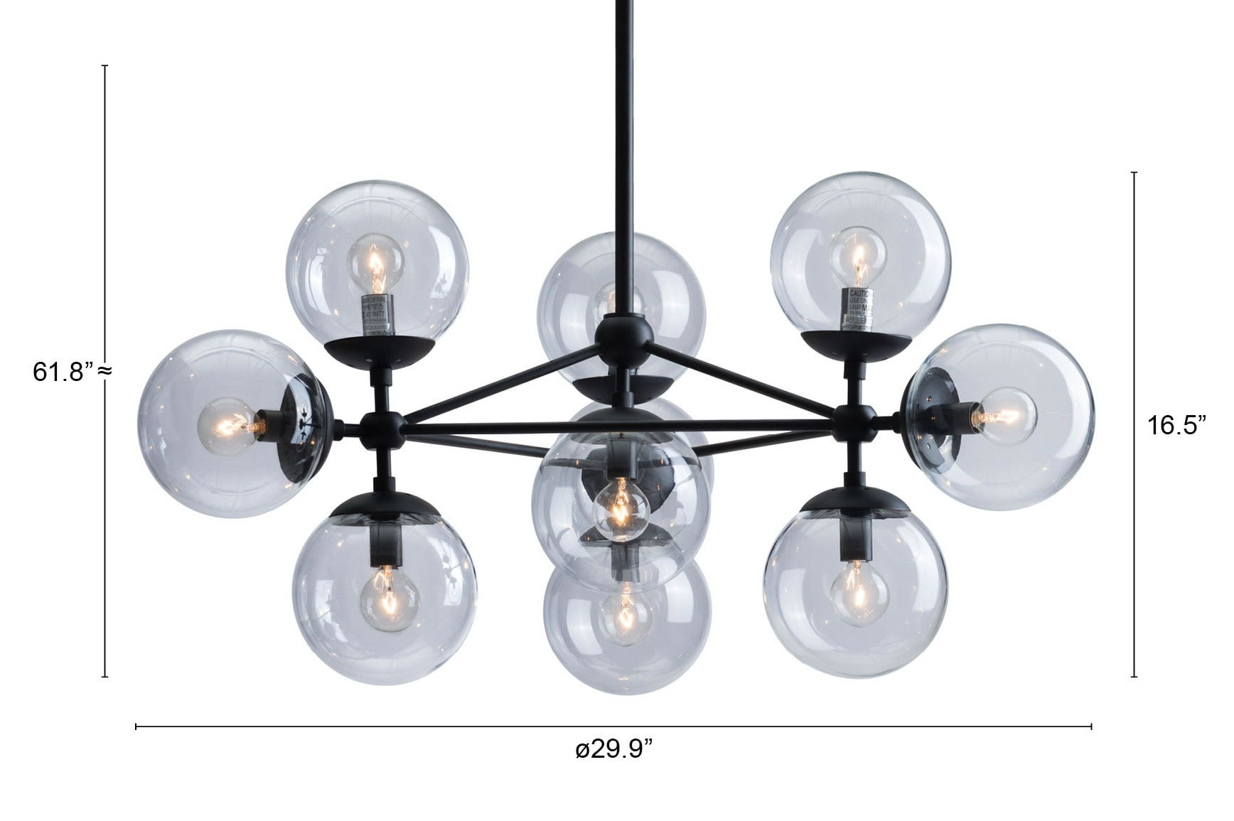 Belfast Ceiling Lamp Black