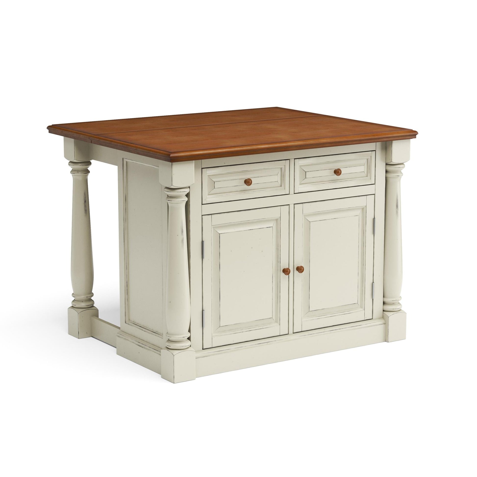 Monarch Kitchen Wood Top Island