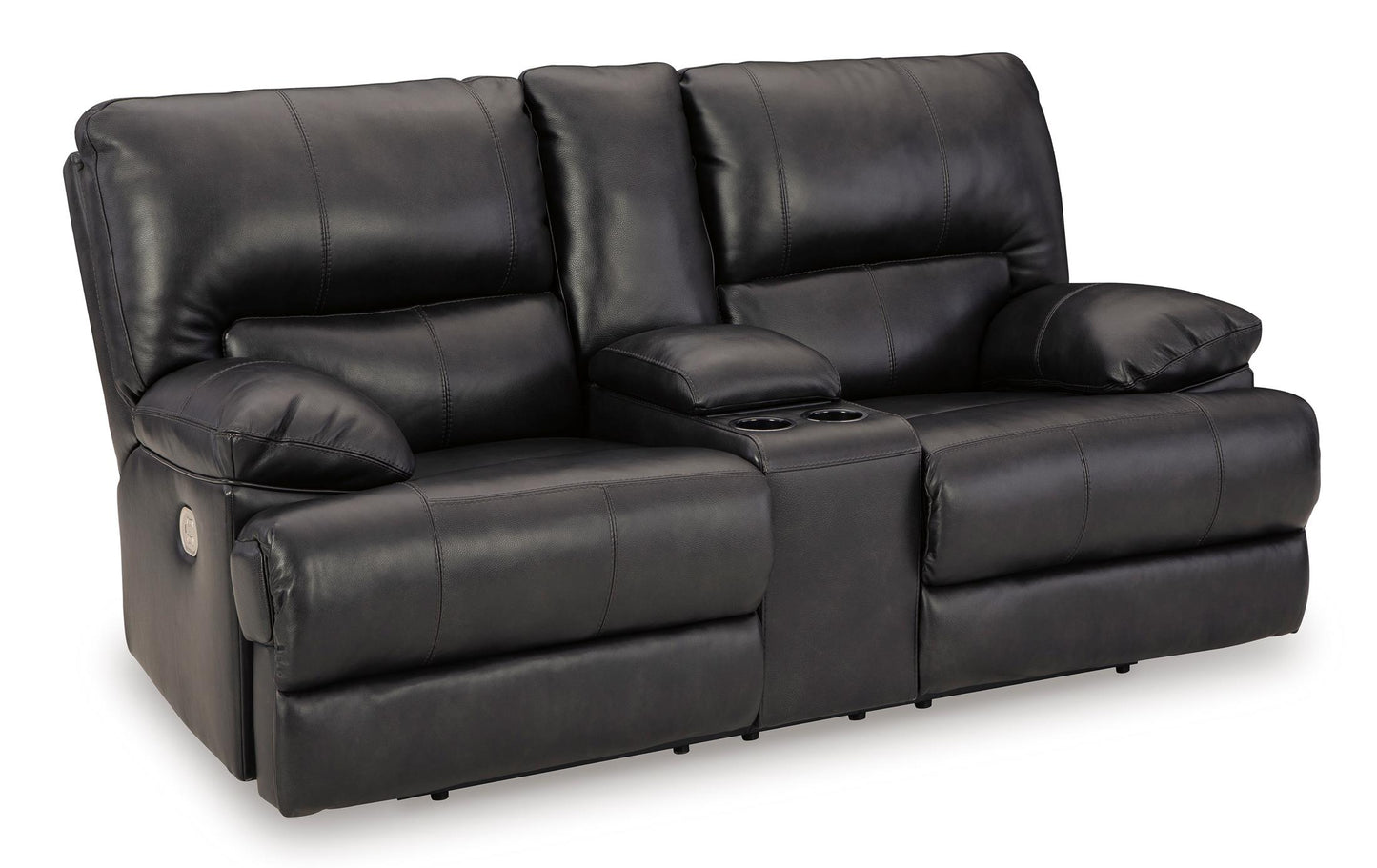 Mountainous Leather Power Reclining Console Loveseat