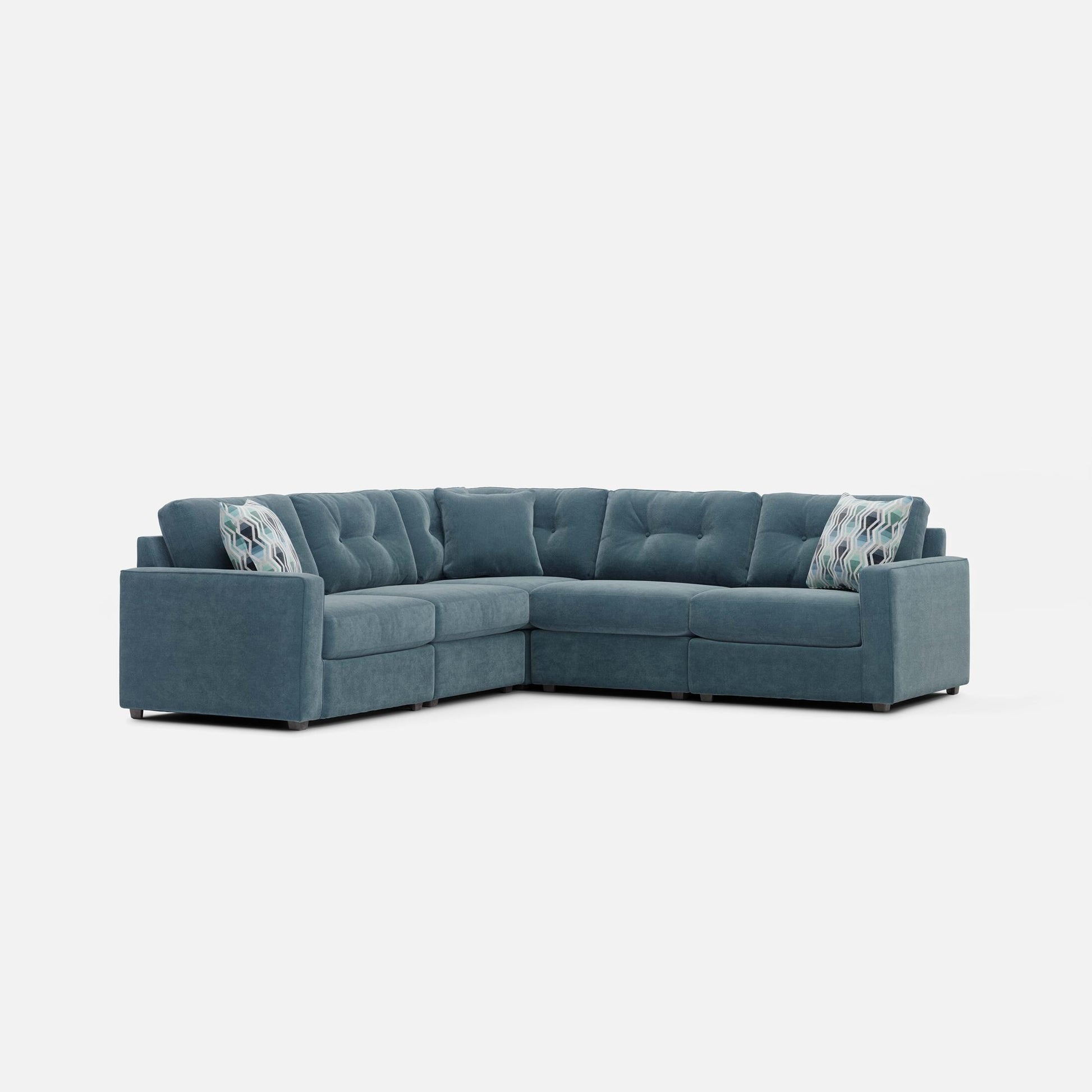 Modular One 5-Piece Sectional - Teal