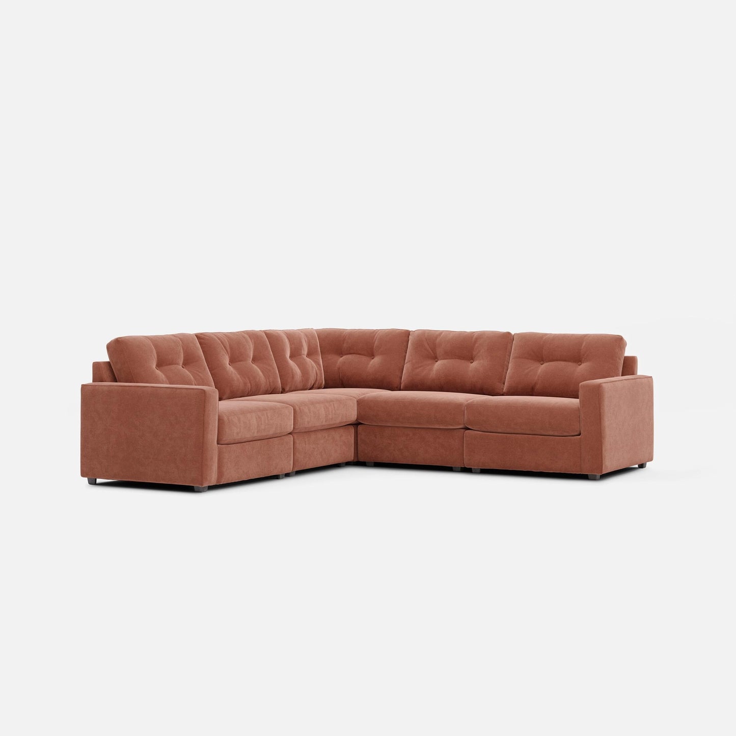 Modular One 5-Piece Sectional Cantaloupe