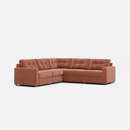 Modular One 5-Piece Sectional Cantaloupe