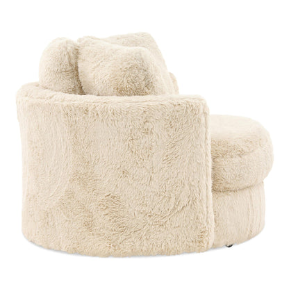 Vail Fur Swivel Chair