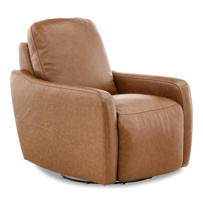 Brea Leather Power Swivel Recliner