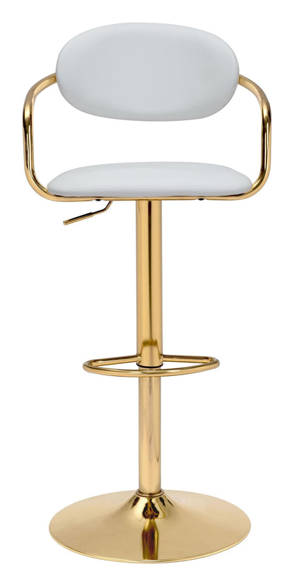 Gusto Barstool White & Gold