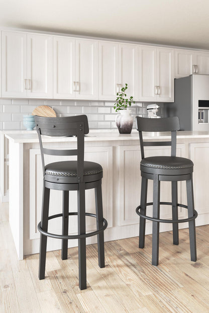 Valebeck Bar Height Upholstered Bar Stool (Set of 2)