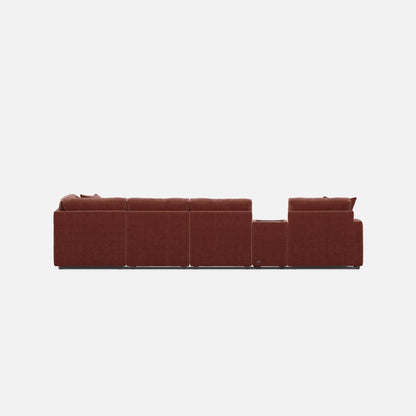 Modular One 8-Piece Sectional Chaise with E-Console