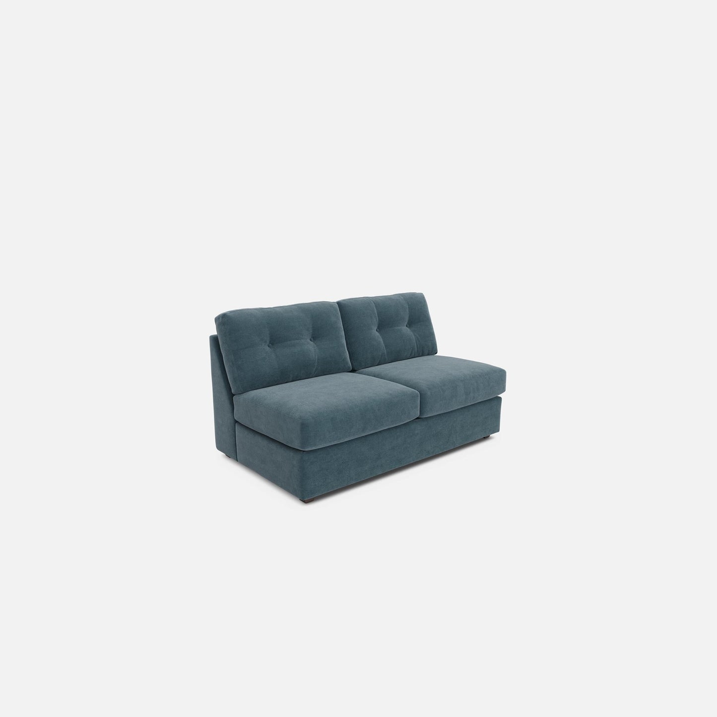 Modular One Armless Full Innerspring Sleeper Sofa - Teal