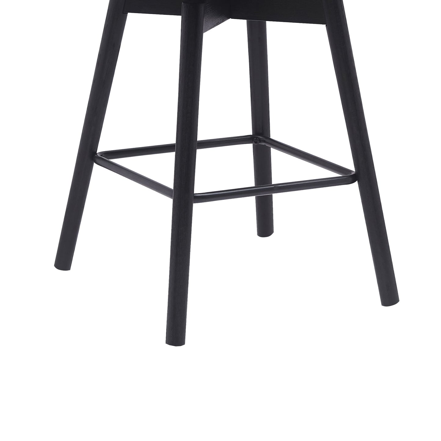 Sicily 26" Swivel Black Wood Counter Stool