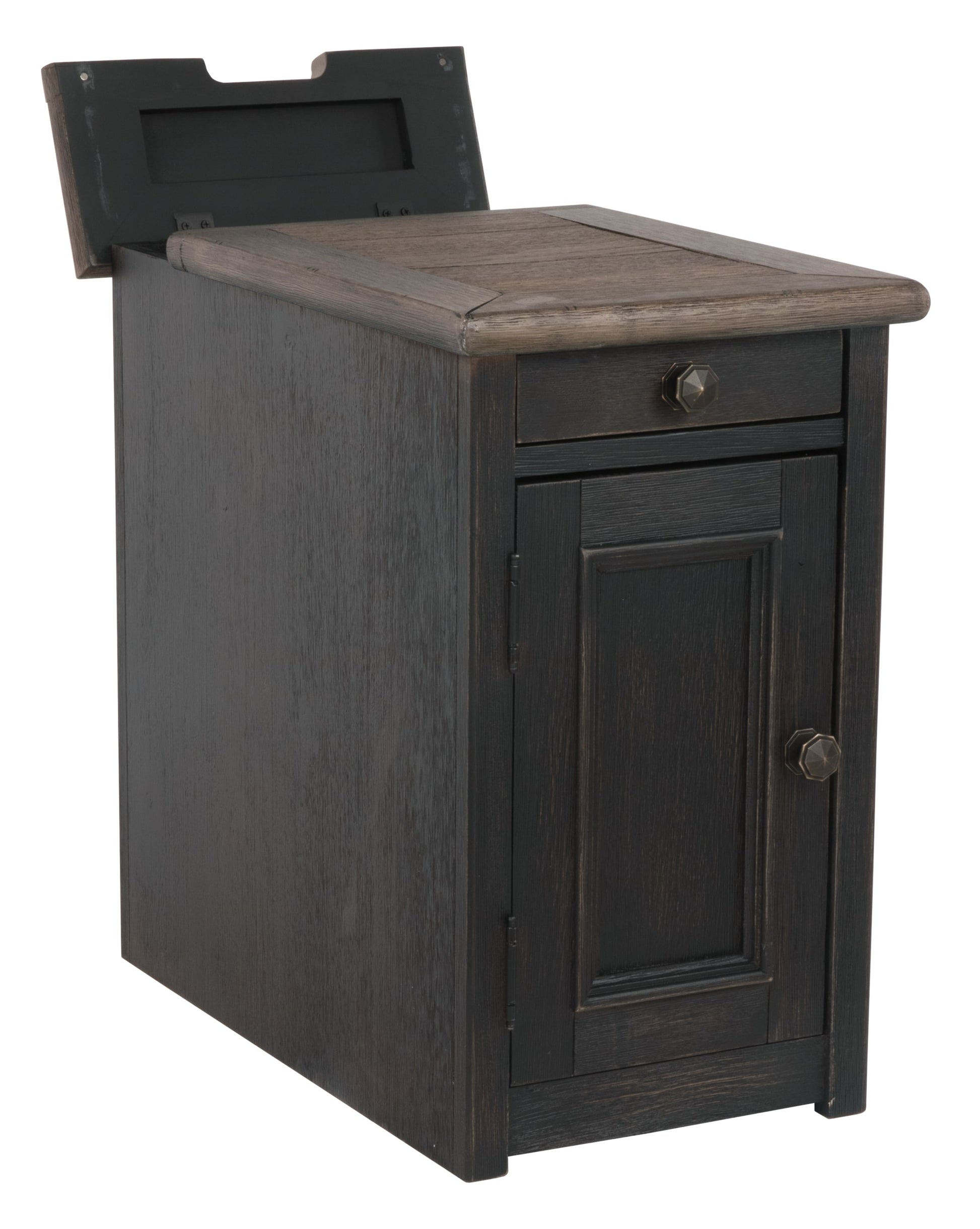 Tyler Creek Chairside End Table with USB Ports and Outlets