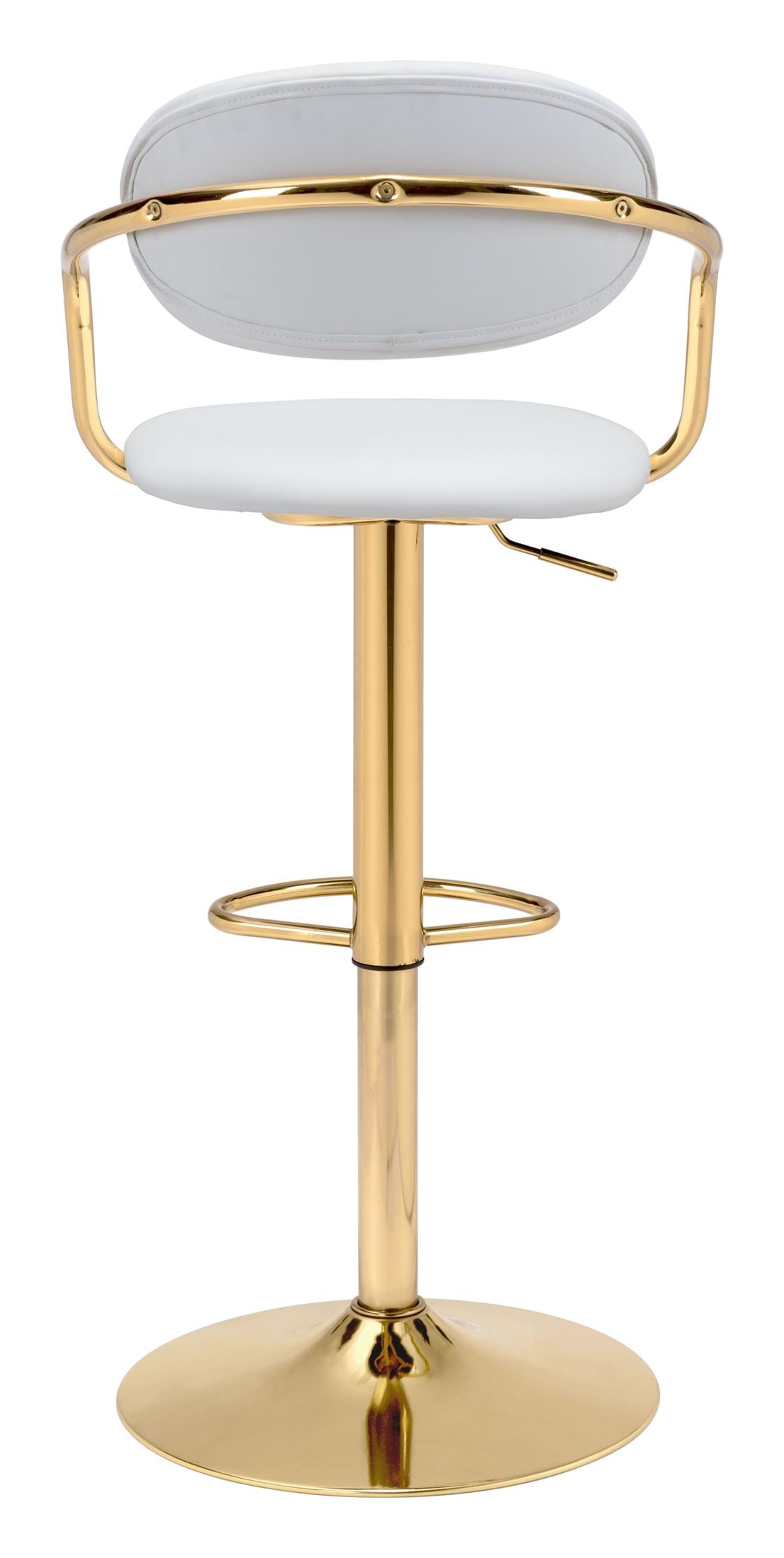 Gusto Barstool White & Gold