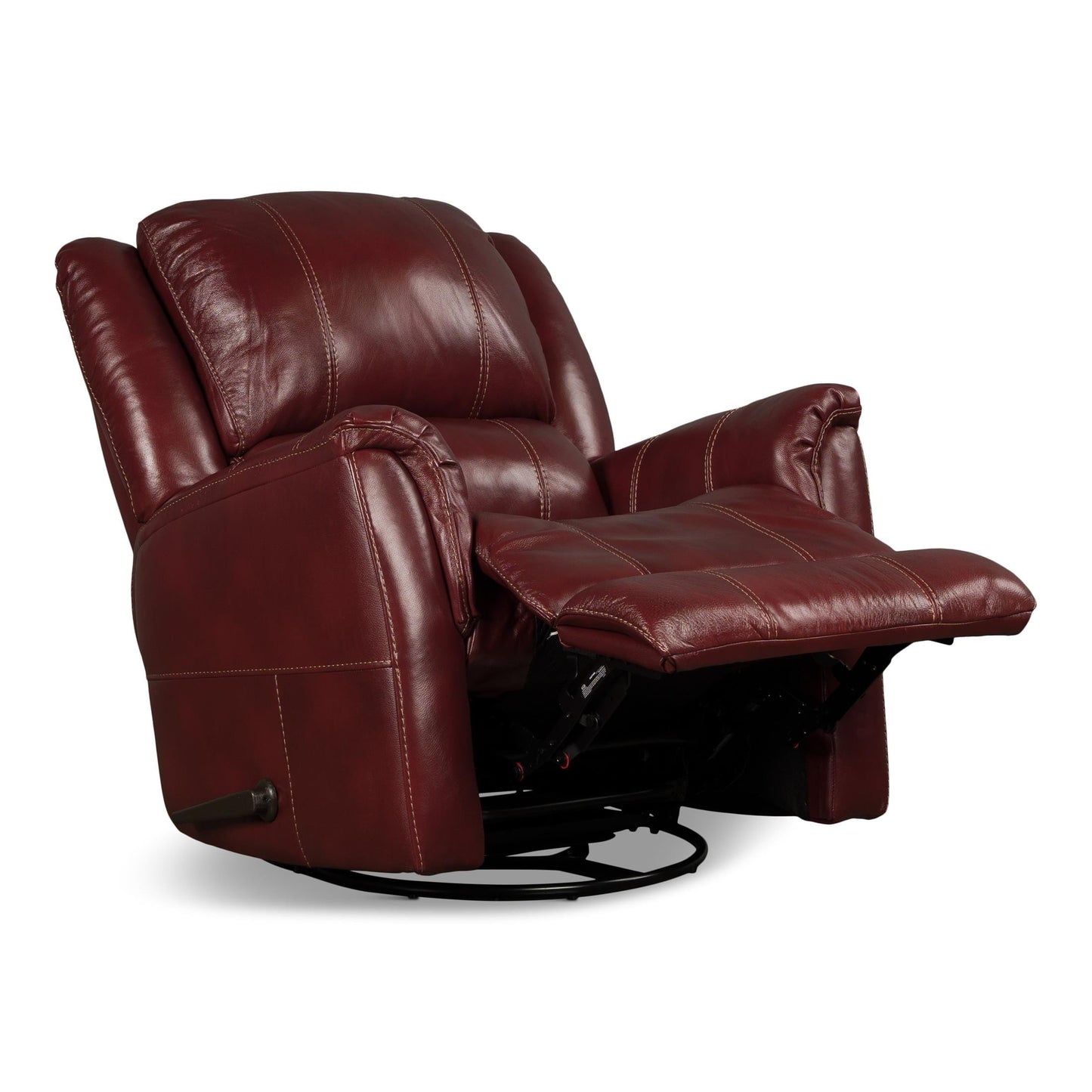 Delia Swivel Glider Leather Recliner