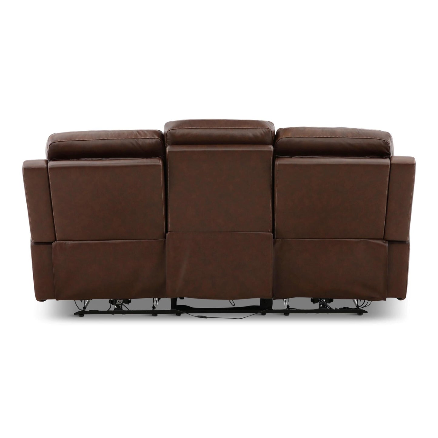 Adrian Leather Power Sofa with Drop Down Table