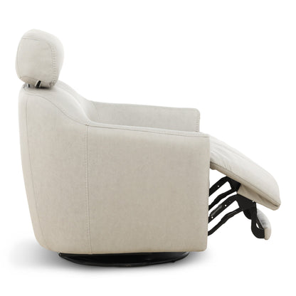 Walden Leather Power Swivel Recliner