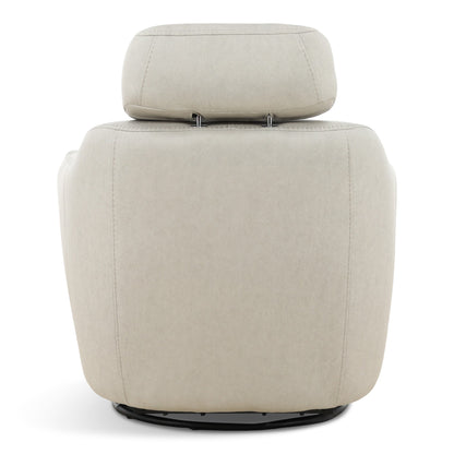 Walden Leather Power Swivel Recliner